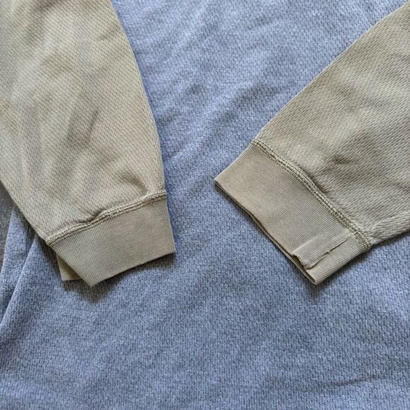 Bleu Green/Grey Long Sleeve Polo Shirt Mens Size XL Preppy Style Vintage 2000s - Picture 4 of 12